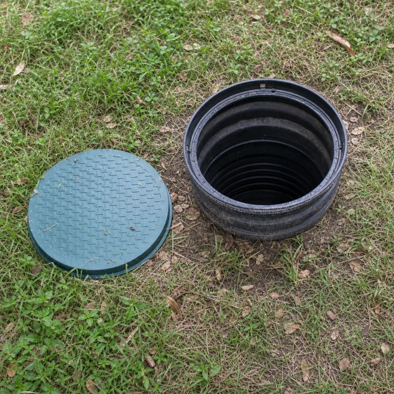 Septic inspection riser and removable cover
